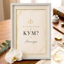 Персонализирана покана за бъдещ кум